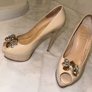 Nando Muzi Italian leather and crystals high heels